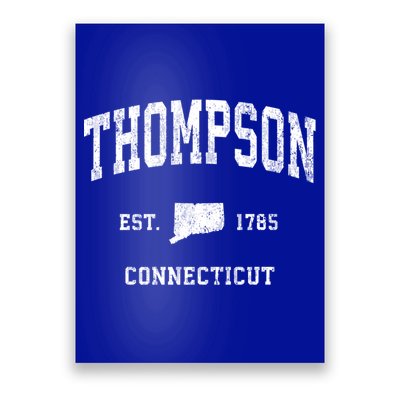 Thompson Connecticut Ct Vintage Athletic Black Sports Design Great Gift Poster