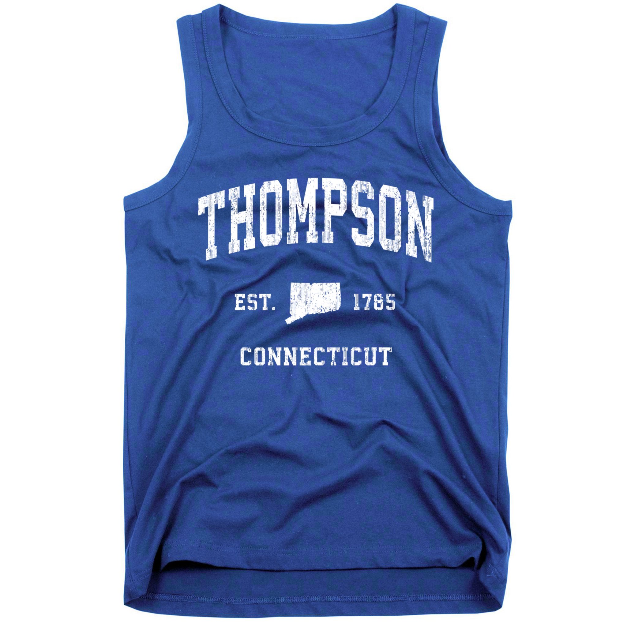 Thompson Connecticut Ct Vintage Athletic Black Sports Design Great Gift Tank Top
