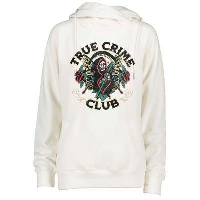 True Crime Club Womens Funnel Neck Pullover Hood