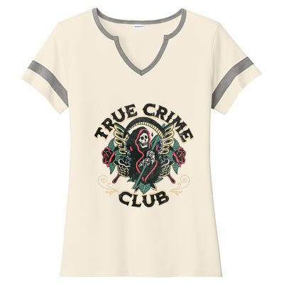 True Crime Club Ladies Halftime Notch Neck Tee