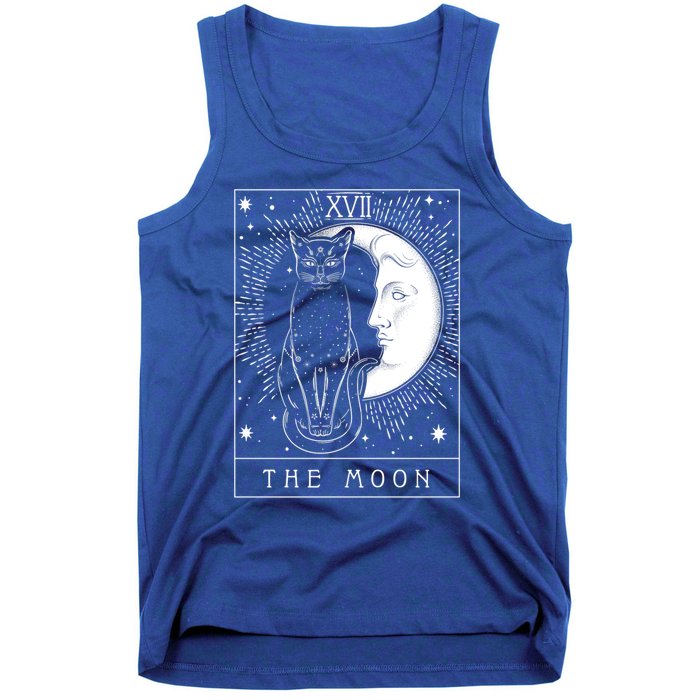 Tarot Card Crescent Moon And Cat Graphic Meaningful Gift Tank Top