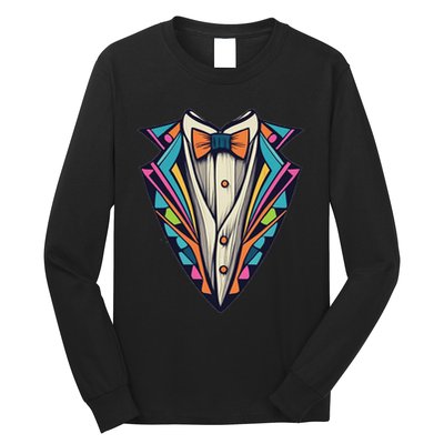 Tuxedo Costume Cute Colorful Tux. Long Sleeve Shirt