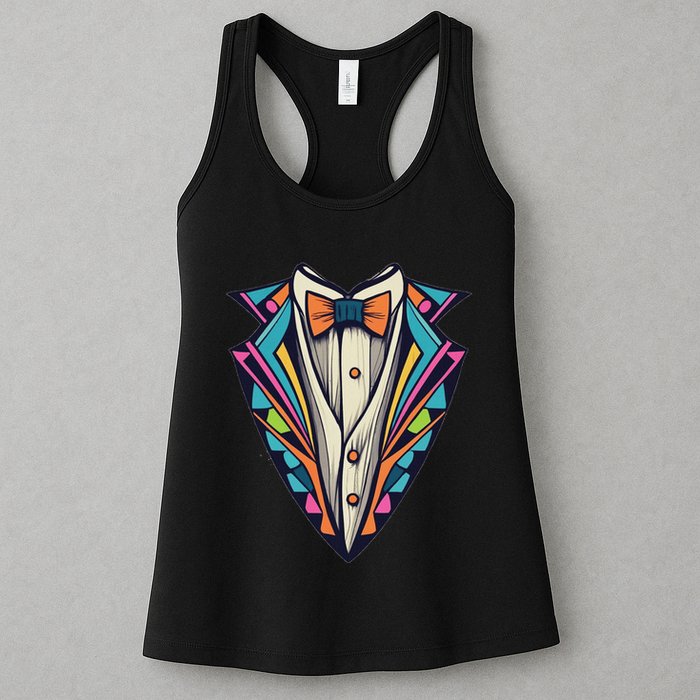Tuxedo Costume Cute Colorful Tux. Womens Tank Top