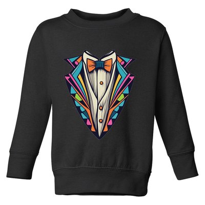 Tuxedo Costume Cute Colorful Tux. Toddler Sweatshirt