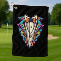 Tuxedo Costume Cute Colorful Tux. Golf Towel