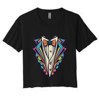 Tuxedo Costume Cute Colorful Tux. Crop Top