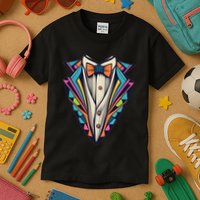 Tuxedo Costume Cute Colorful Tux. Kids T-Shirt