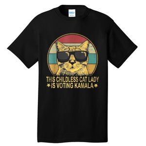 This Childless Cat Lady Is Voting Kamala Tall T-Shirt