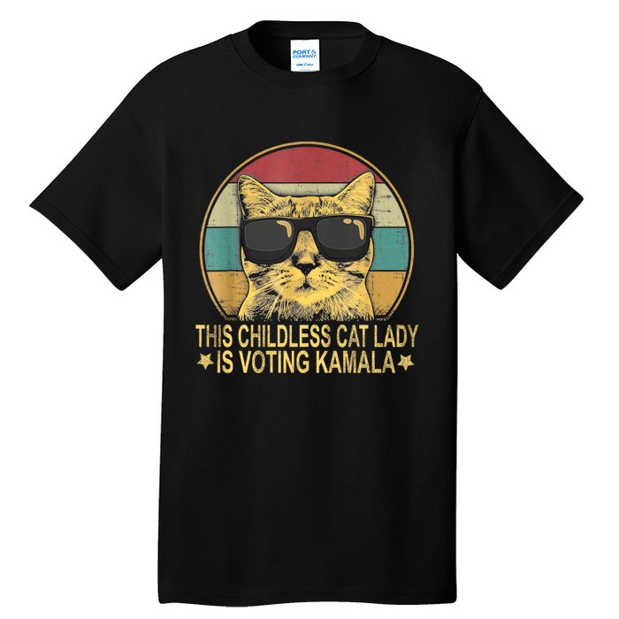 This Childless Cat Lady Is Voting Kamala Tall T-Shirt