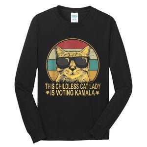 This Childless Cat Lady Is Voting Kamala Tall Long Sleeve T-Shirt