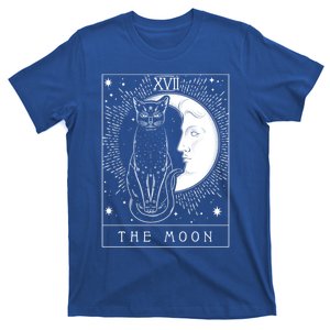 Tarot Card Crescent Moon And Cat Graphic Gift T-Shirt