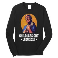 Trump Childless Cat Lady 2024 Election Usa Funny Long Sleeve Shirt