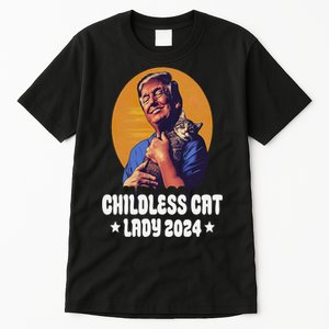 Trump Childless Cat Lady 2024 Election Usa Funny Tall T-Shirt