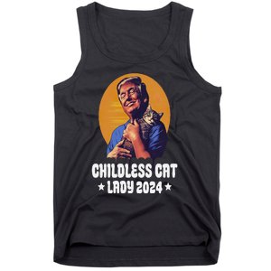 Trump Childless Cat Lady 2024 Election Usa Funny Tank Top