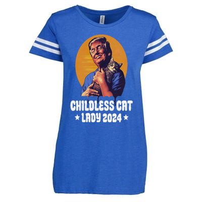 Trump Childless Cat Lady 2024 Election Usa Funny Enza Ladies Jersey Football T-Shirt