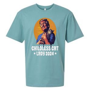 Trump Childless Cat Lady 2024 Election Usa Funny Sueded Cloud Jersey T-Shirt