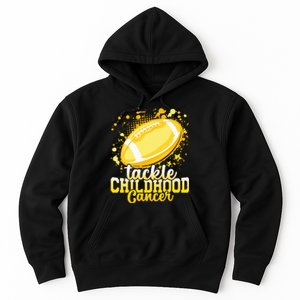 Tackle Childhood Cancer Football Childhood Cancer Awareness Hoodie