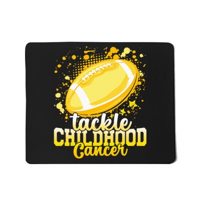 Tackle Childhood Cancer Football Childhood Cancer Awareness Mousepad