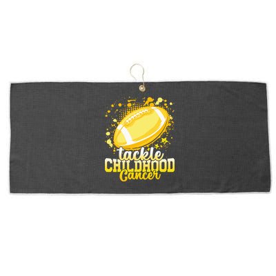 Tackle Childhood Cancer Football Childhood Cancer Awareness Large Microfiber Waffle Golf Towel