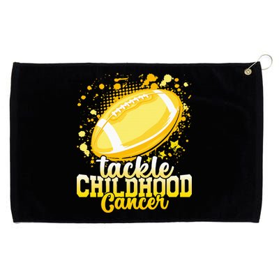 Tackle Childhood Cancer Football Childhood Cancer Awareness Grommeted Golf Towel