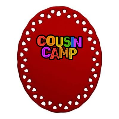 Tribe Cousin Camp Grandma Grandpa Sleepaway Sign Autographs Gift Ceramic Oval Ornament