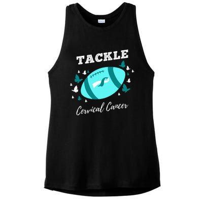 Tackle Cervical Cancer for Cervical Cancer Awareness Ladies PosiCharge Tri-Blend Wicking Tank