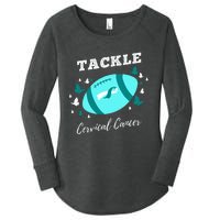 Tackle Cervical Cancer for Cervical Cancer Awareness Women's Perfect Tri Tunic Long Sleeve Shirt