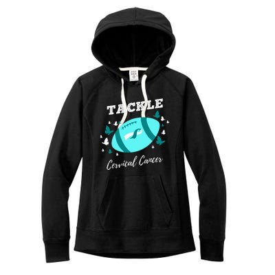 Tackle Cervical Cancer for Cervical Cancer Awareness Women's Fleece Hoodie