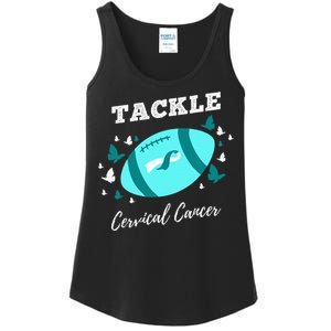 Tackle Cervical Cancer for Cervical Cancer Awareness Ladies Essential Tank