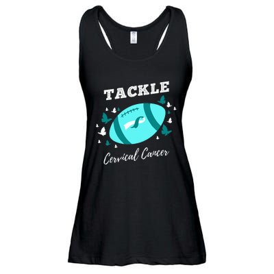 Tackle Cervical Cancer for Cervical Cancer Awareness Ladies Essential Flowy Tank