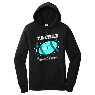 Tackle Cervical Cancer for Cervical Cancer Awareness Women's Pullover Hoodie