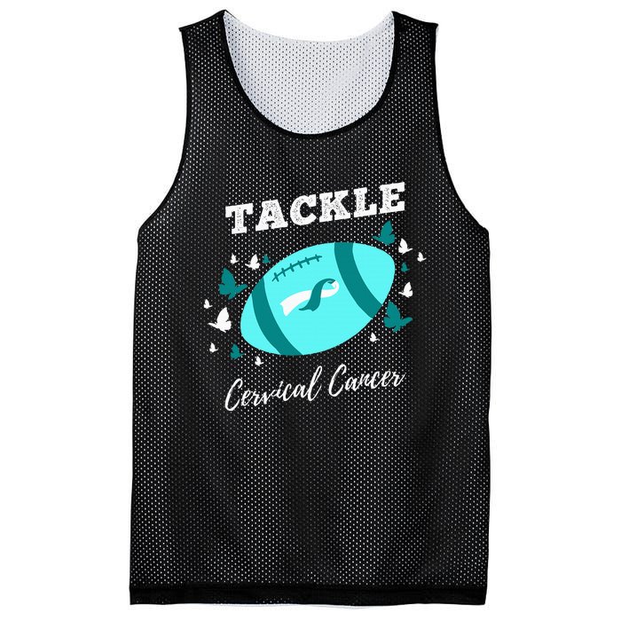 Tackle Cervical Cancer for Cervical Cancer Awareness Mesh Reversible Basketball Jersey Tank