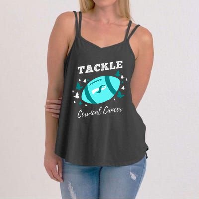 Tackle Cervical Cancer for Cervical Cancer Awareness Women's Strappy Tank