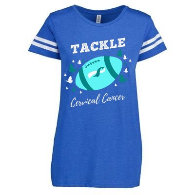 Tackle Cervical Cancer for Cervical Cancer Awareness Enza Ladies Jersey Football T-Shirt