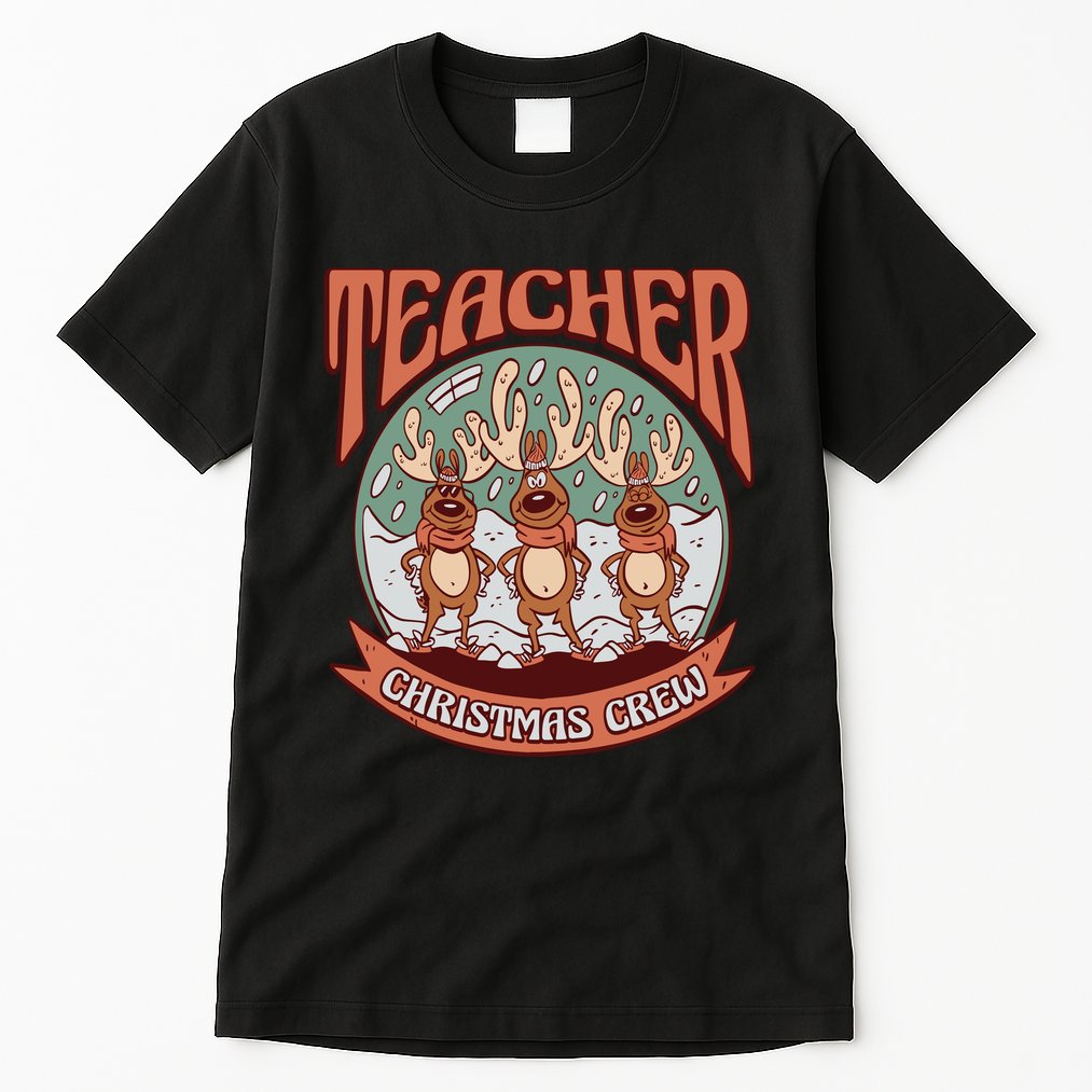 Teacher Christmas Crew Holiday Tall T-Shirt