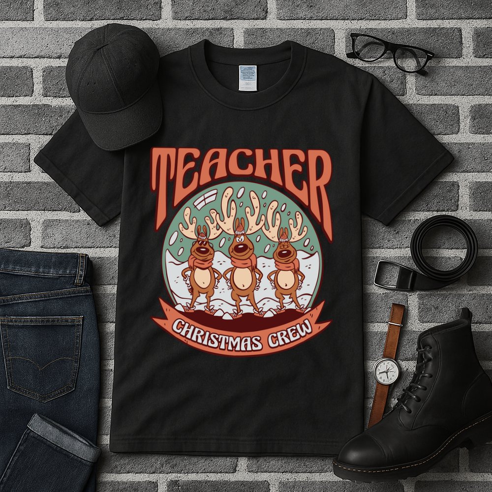Teacher Christmas Crew Holiday Tall T-Shirt
