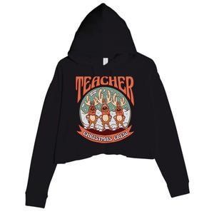 Teacher Christmas Crew Holiday Crop Fleece Hoodie