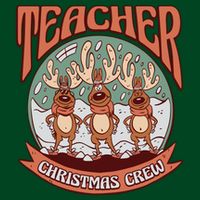 Teacher Christmas Crew Holiday Cooling Performance Crew T-Shirt