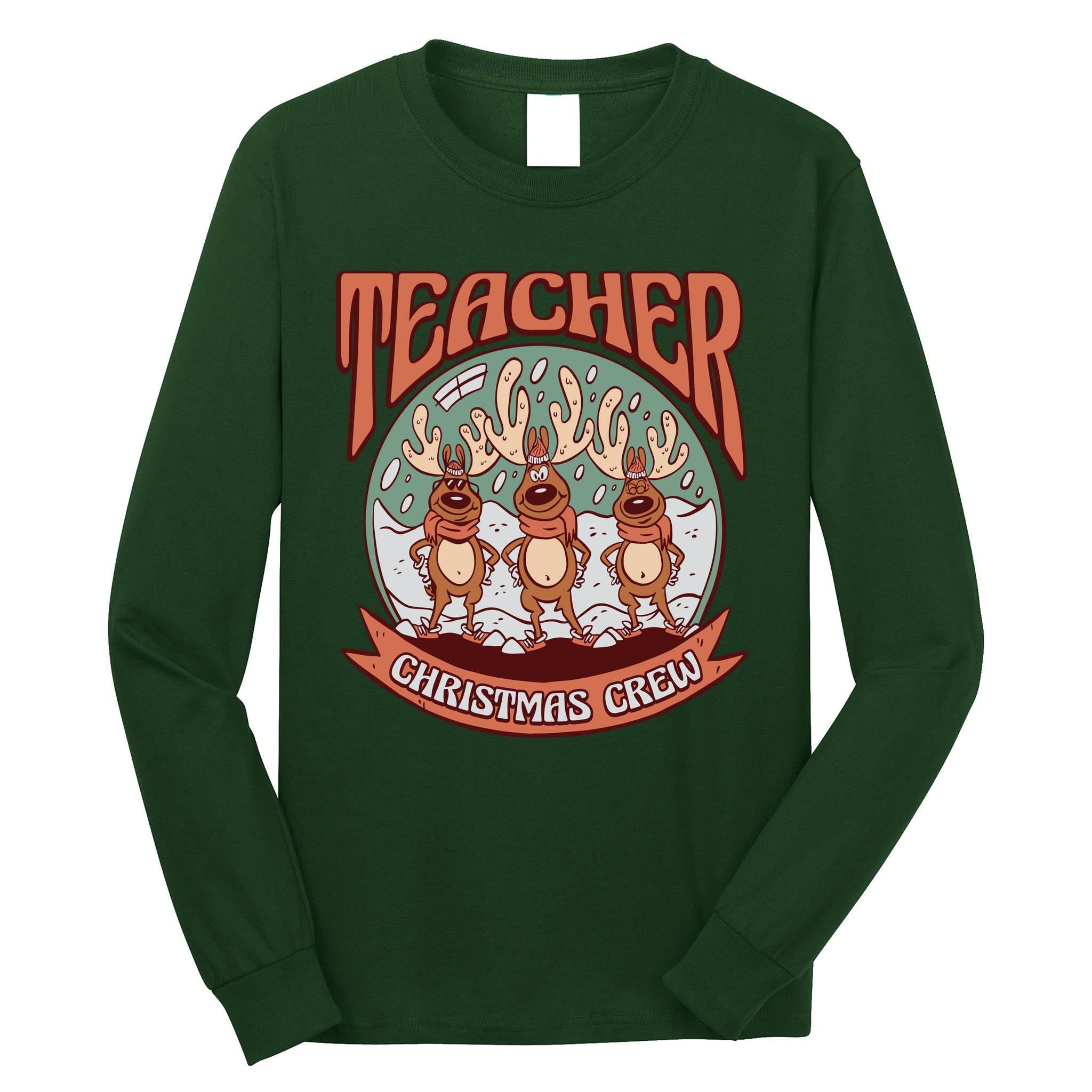 Teacher Christmas Crew Holiday Long Sleeve Shirt