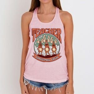 Teacher Christmas Crew Holiday Women's Knotted Racerback Tank