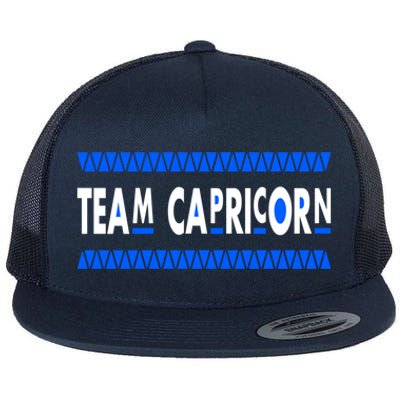 Team Capricorn Capricorn January December Birthday Cool Gift Flat Bill Trucker Hat