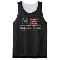 The Childless Cat Lady 2024 For President Us Flag Vintage Mesh Reversible Basketball Jersey Tank