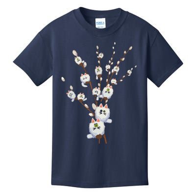 Tree Cat Cute Funny Kids T-Shirt