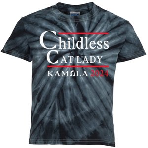 This Childless Cat Lady Is Voting Kamala Kids Tie-Dye T-Shirt