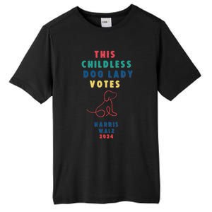 This Childless Dog Lady Votes Kamala Harris Walz Tall Fusion ChromaSoft Performance T-Shirt