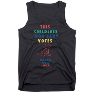 This Childless Dog Lady Votes Kamala Harris Walz Tank Top