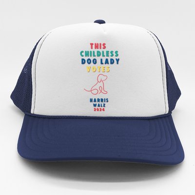 This Childless Dog Lady Votes Kamala Harris Walz Trucker Hat