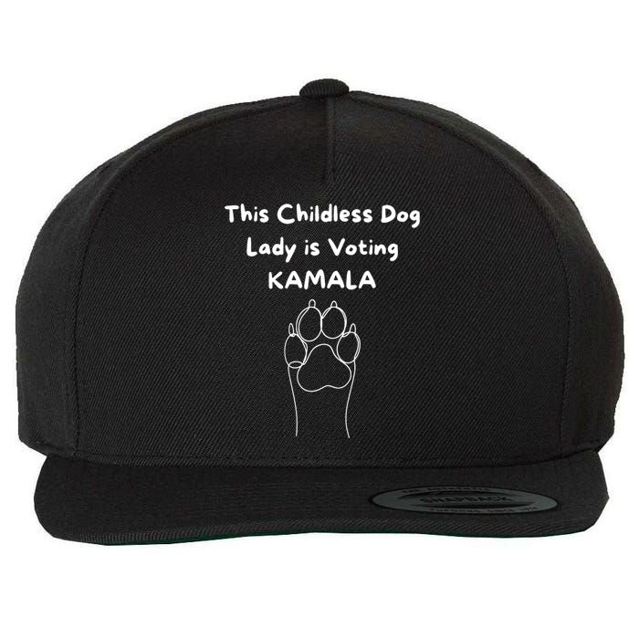 This Childless Dog Lady Is Voting Kamala Dog Lovers Wool Snapback Cap