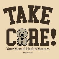 Take Care Dog Your Mental Health Matters Drawstring Bag