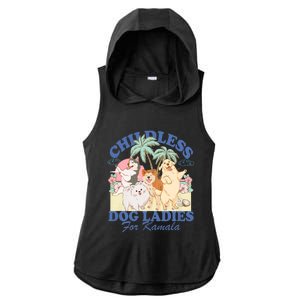 This Childless Dog Lady Is Voting Kamala Harris 2024 Ladies PosiCharge Tri-Blend Wicking Draft Hoodie Tank